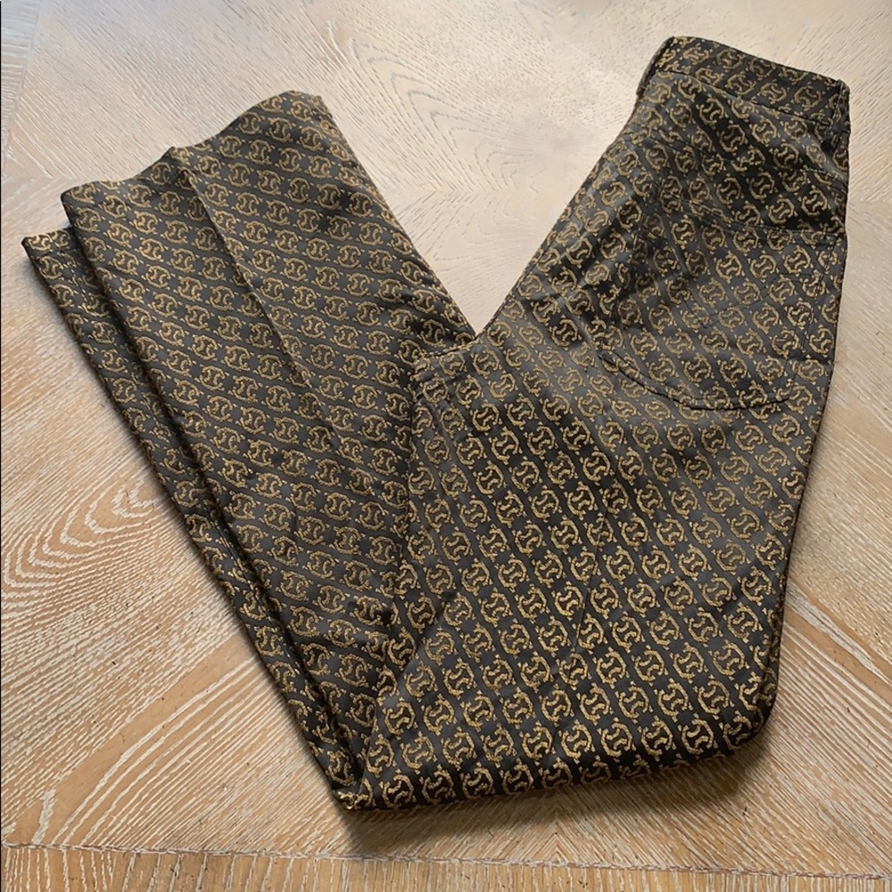 ETCETERA Black & Gold Print Straight Leg Pant 0 - Picture 7 of 7